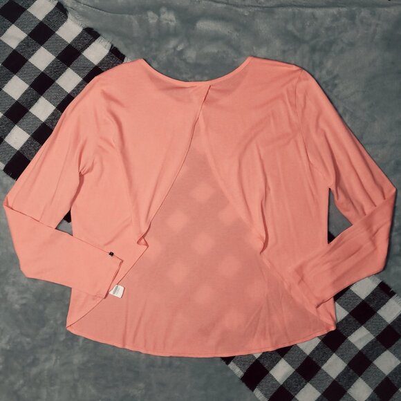 XXL | Fabletics | Sheer Long Sleeved Open Flow Blouse - Picture 3 of 6